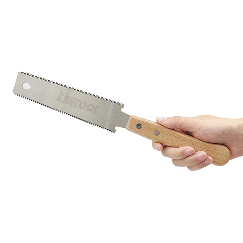 Dubbelzijdige zaag met houten handvat voor het zagen van hout QH-250D